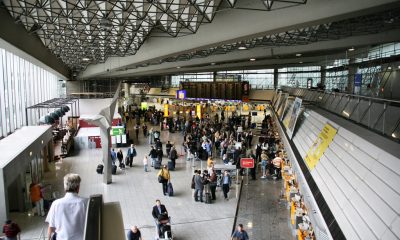 Trafic aerian Europa 2050 – terminal aglomerat al Aeroportului Internațional Frankfurt, unul dintre cele mai mari hub-uri aeroportuare din Europa