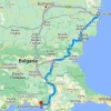 Traseul de pe coridorul Marea Neagră–Marea Egee, de la Alexandroupoli prin Burgas și Varna până la Constanța